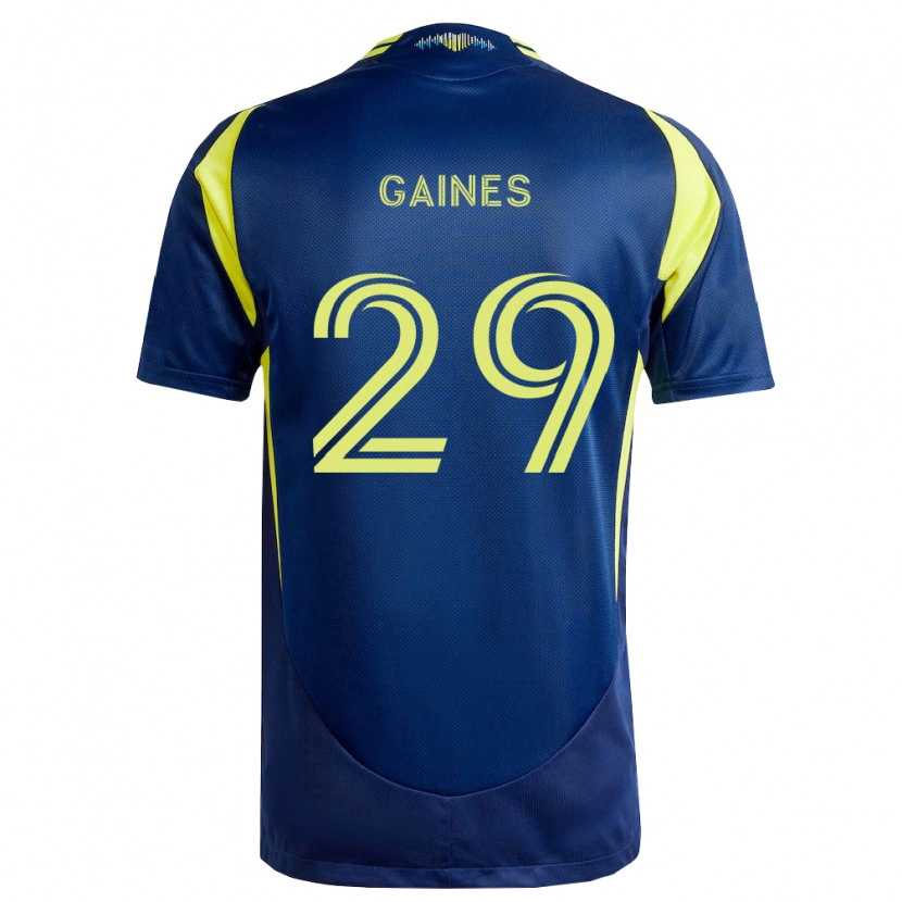 Danxen Homem Camisola Julian Gaines #29 Amarelo Azul Marinho Alternativa 2026/27 Camisa