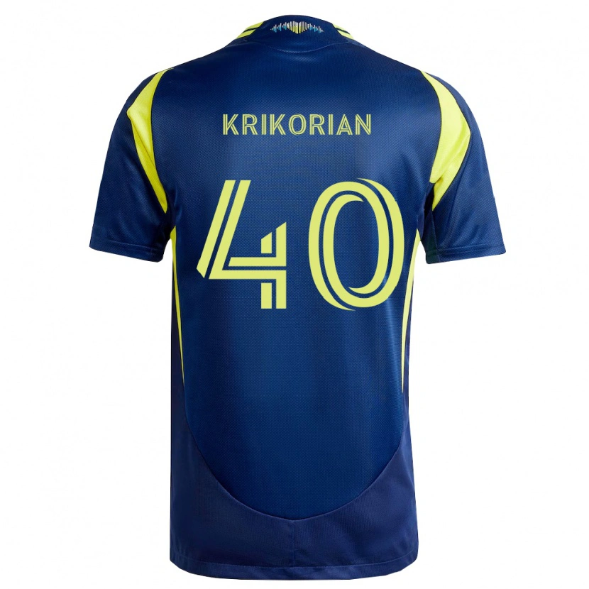 Danxen Homem Camisola Andre Krikorian #40 Amarelo Azul Marinho Alternativa 2026/27 Camisa