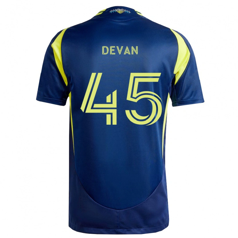 Danxen Homem Camisola Liam Devan #45 Amarelo Azul Marinho Alternativa 2026/27 Camisa