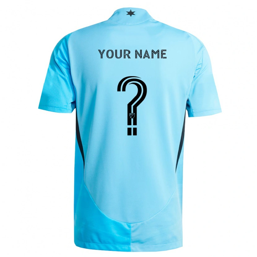 Danxen Homem Camisola Seu Nome #0 Azul Claro Preto Alternativa 2026/27 Camisa