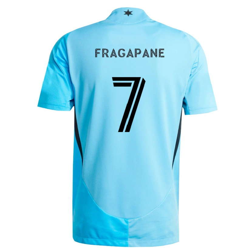 Danxen Homem Camisola Franco Fragapane #7 Azul Claro Preto Alternativa 2026/27 Camisa