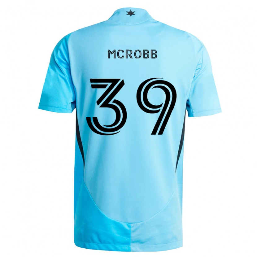 Danxen Homem Camisola Finn Mcrobb #39 Azul Claro Preto Alternativa 2026/27 Camisa