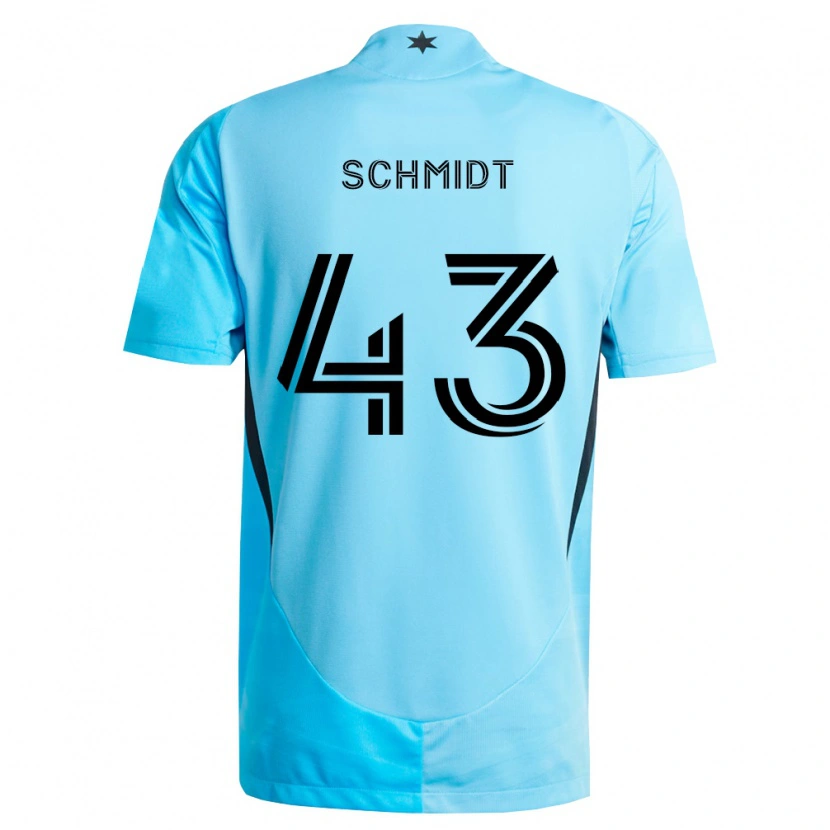 Danxen Homem Camisola William Schmidt #43 Azul Claro Preto Alternativa 2026/27 Camisa