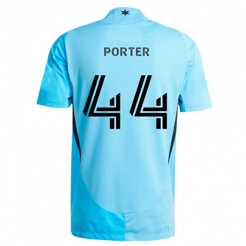 Danxen Homem Camisola George Porter #44 Azul Claro Preto Alternativa 2026/27 Camisa