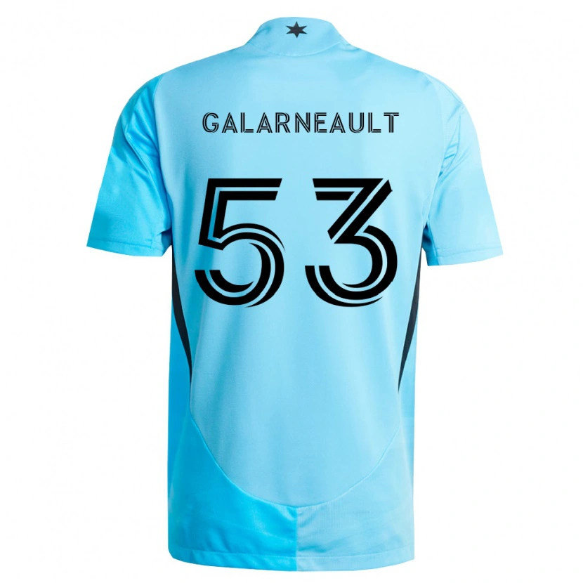 Danxen Homem Camisola Benjamin Galarneault #53 Azul Claro Preto Alternativa 2026/27 Camisa