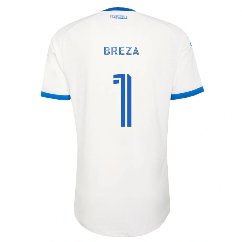 Danxen Homem Camisola Sébastian Breza #1 Azul Celeste Branco Alternativa 2026/27 Camisa