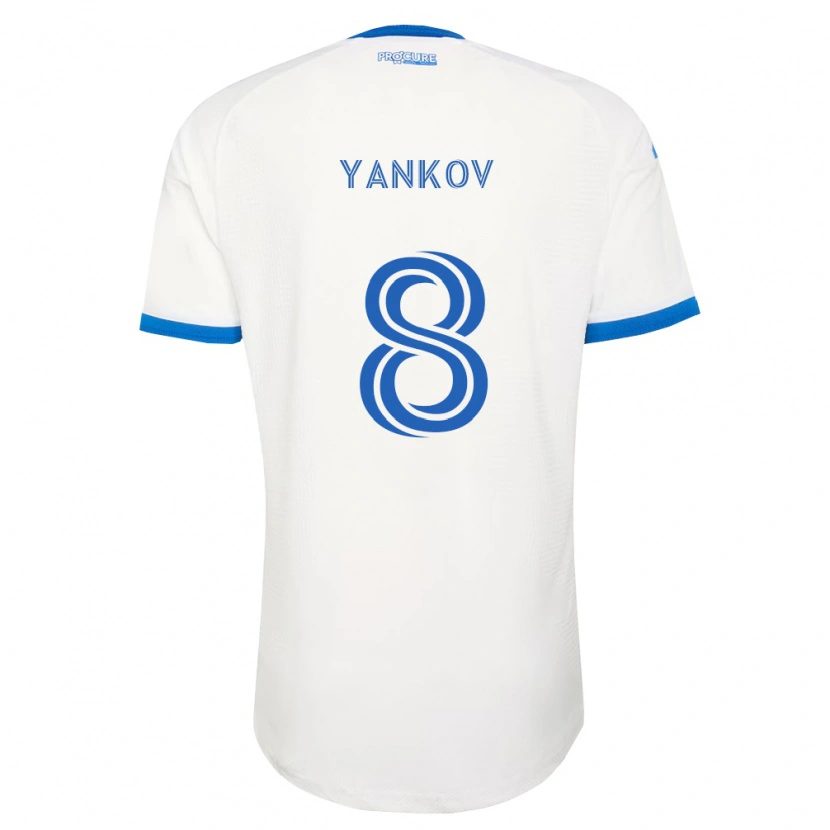 Danxen Homem Camisola Dominik Yankov #8 Azul Celeste Branco Alternativa 2026/27 Camisa
