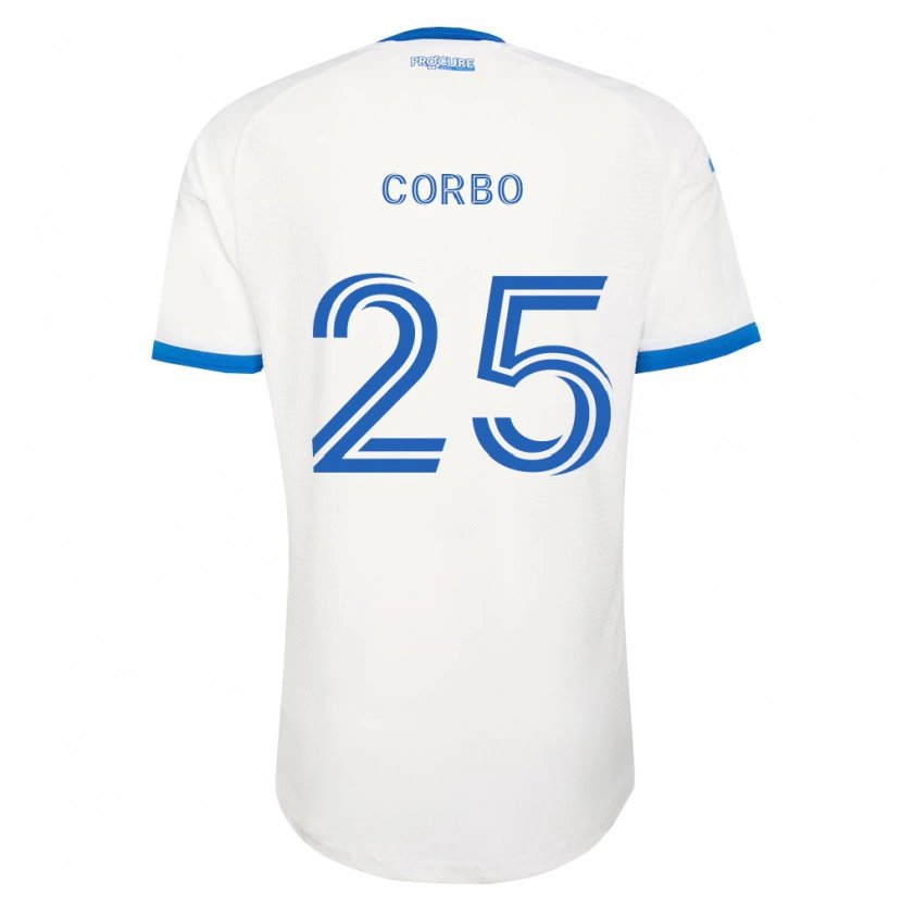 Danxen Homem Camisola Gabriele Corbo #25 Azul Celeste Branco Alternativa 2026/27 Camisa