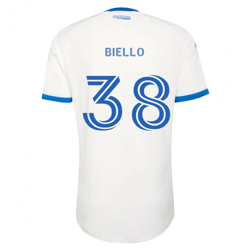 Danxen Homem Camisola Alessandro Biello #38 Azul Celeste Branco Alternativa 2026/27 Camisa