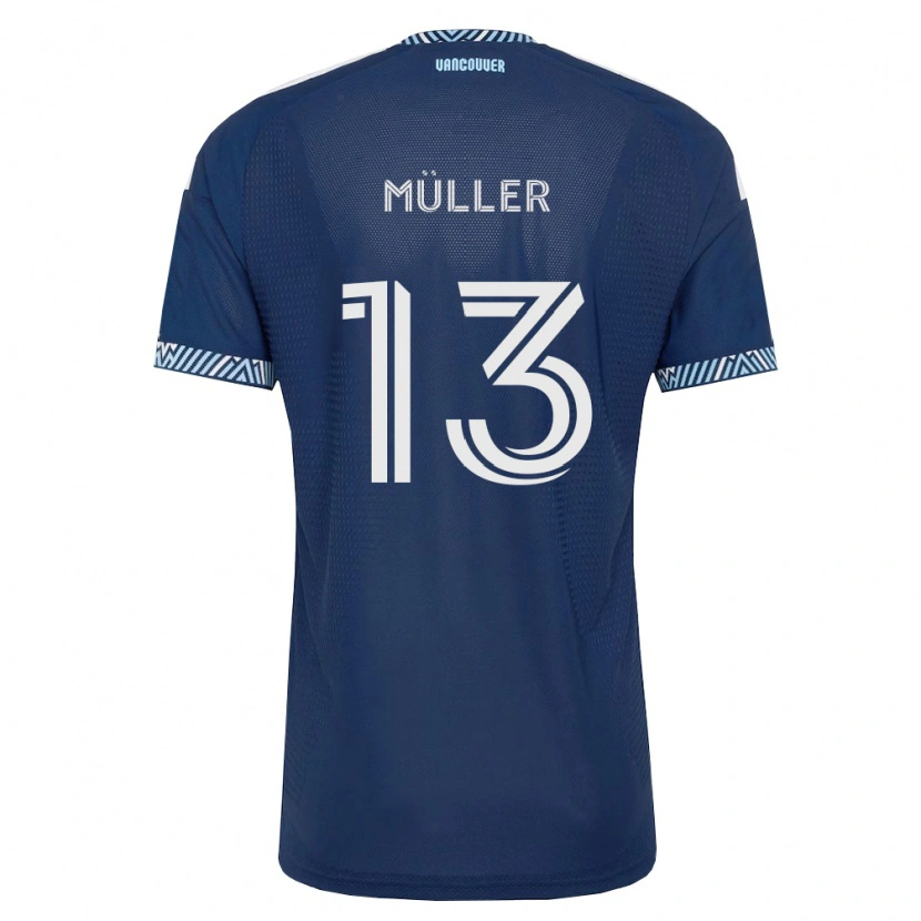 Danxen Homem Camisola Thomas Müller #13 Azul Profundo Branco Alternativa 2026/27 Camisa
