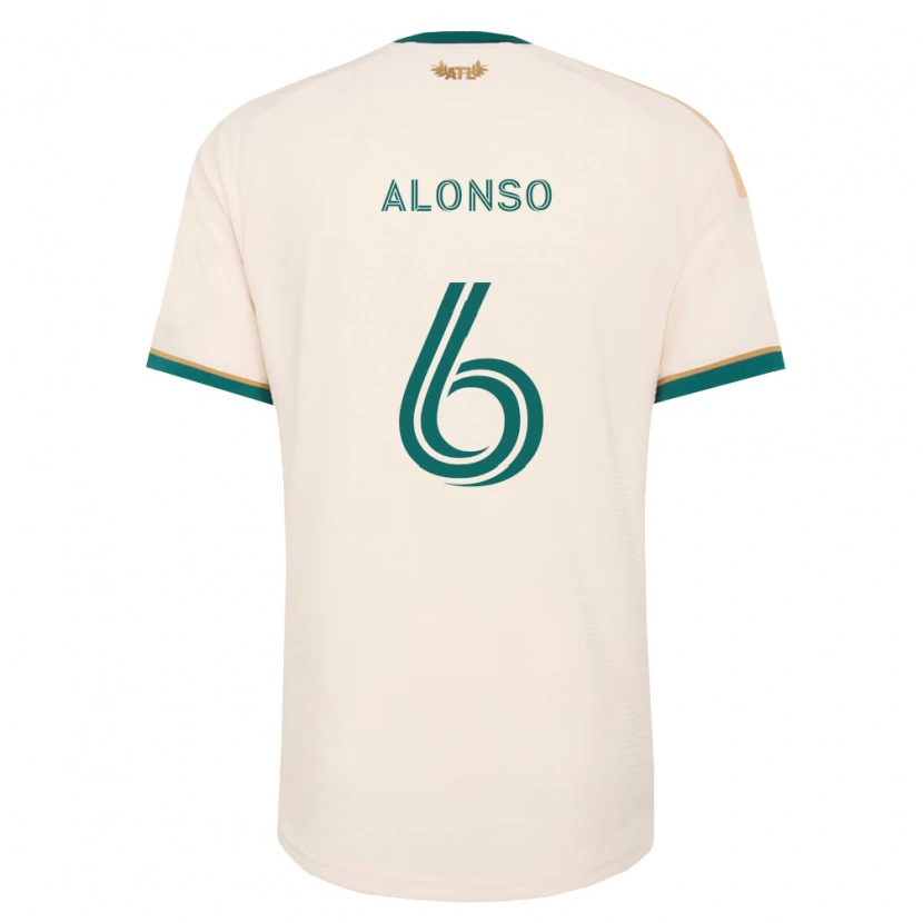 Danxen Homem Camisola Júnior Alonso #6 Verde Champanhe Alternativa 2026/27 Camisa