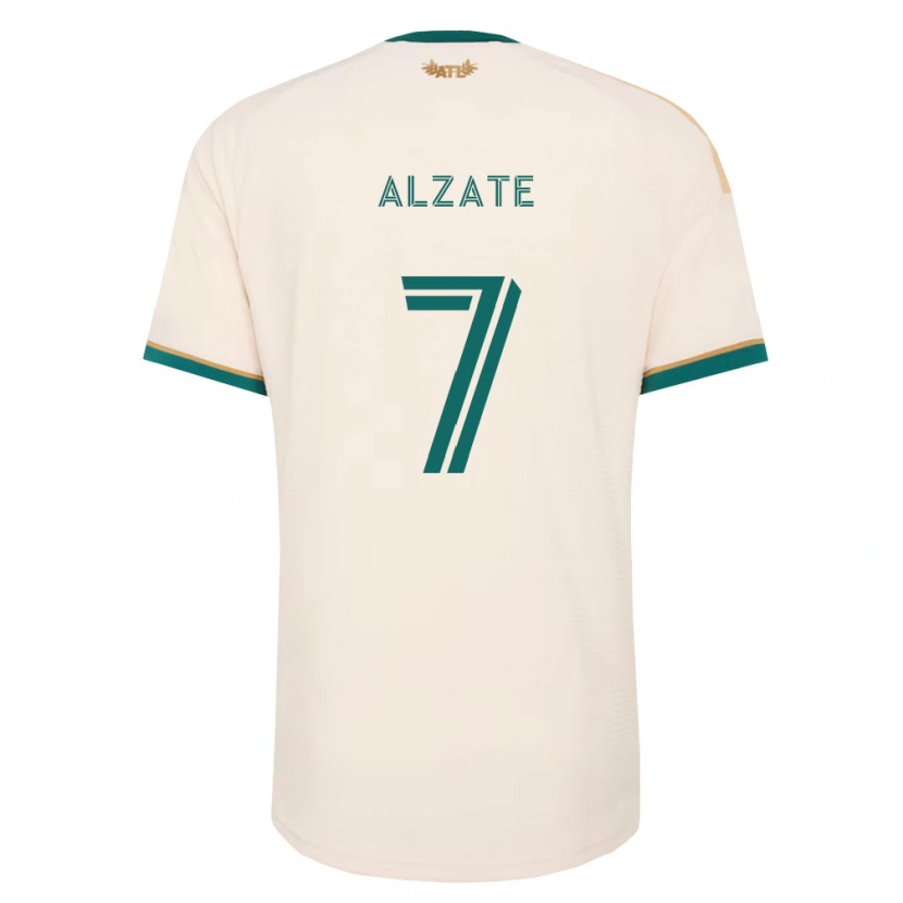 Danxen Homem Camisola Steven Alzate #7 Verde Champanhe Alternativa 2026/27 Camisa