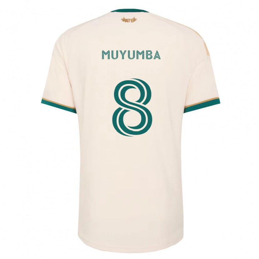 Danxen Homem Camisola Tristan Muyumba #8 Verde Champanhe Alternativa 2026/27 Camisa
