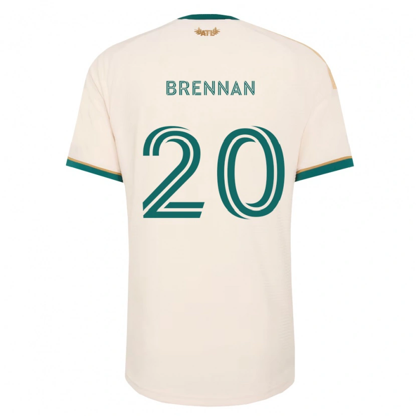 Danxen Homem Camisola Luke Brennan #20 Verde Champanhe Alternativa 2026/27 Camisa