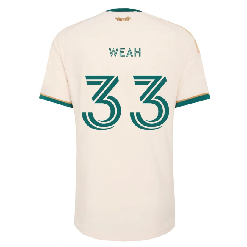 Danxen Homem Camisola Patrick Weah #33 Verde Champanhe Alternativa 2026/27 Camisa