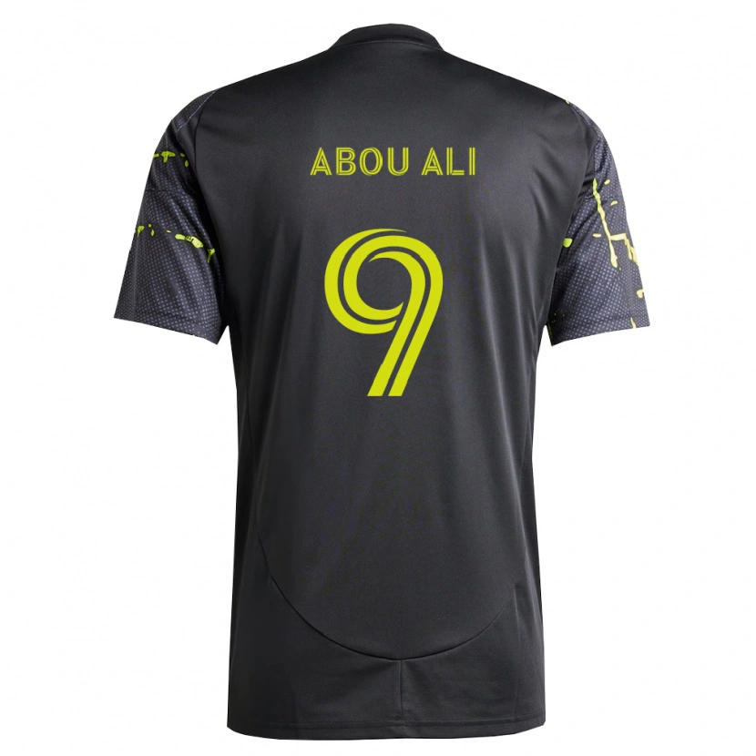 Danxen Homem Camisola Wessam Abou Ali #9 Amarelo Fluorescente Preto Alternativa 2026/27 Camisa