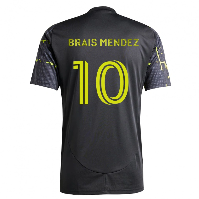 Danxen Homem Camisola Brais Méndez #10 Amarelo Fluorescente Preto Alternativa 2026/27 Camisa
