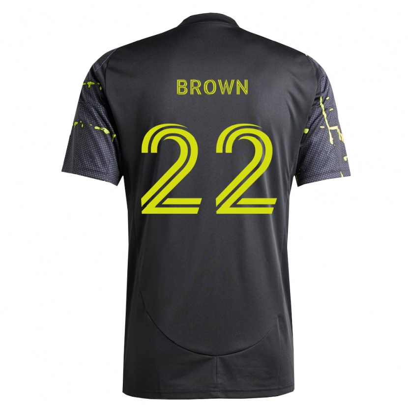 Danxen Homem Camisola Tristan Brown #22 Amarelo Fluorescente Preto Alternativa 2026/27 Camisa