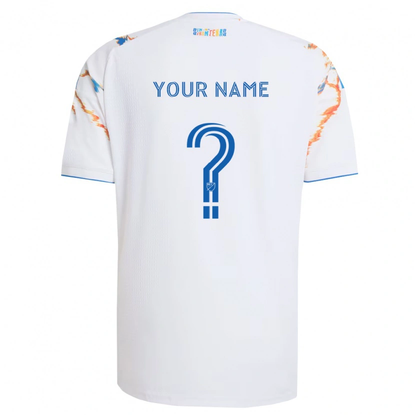 Danxen Homem Camisola Seu Nome #0 Branco Laranja Azul Alternativa 2026/27 Camisa