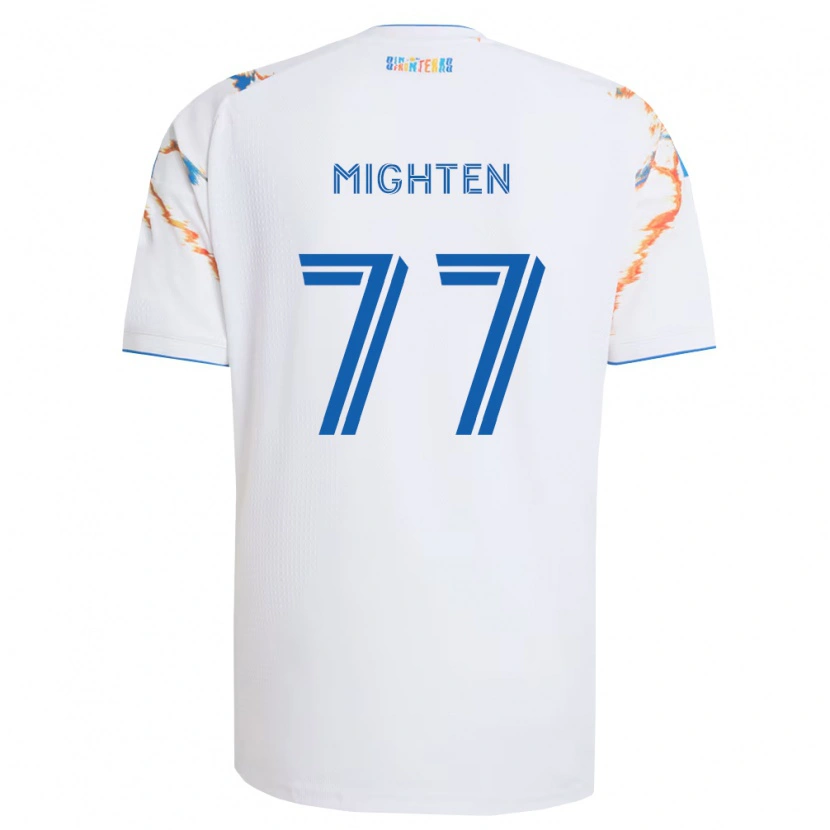 Danxen Homem Camisola Alex Mighten #77 Branco Laranja Azul Alternativa 2026/27 Camisa