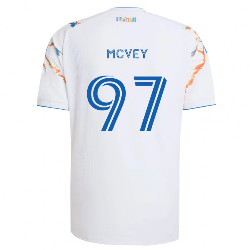 Danxen Homem Camisola Christopher Mcvey #97 Branco Laranja Azul Alternativa 2026/27 Camisa