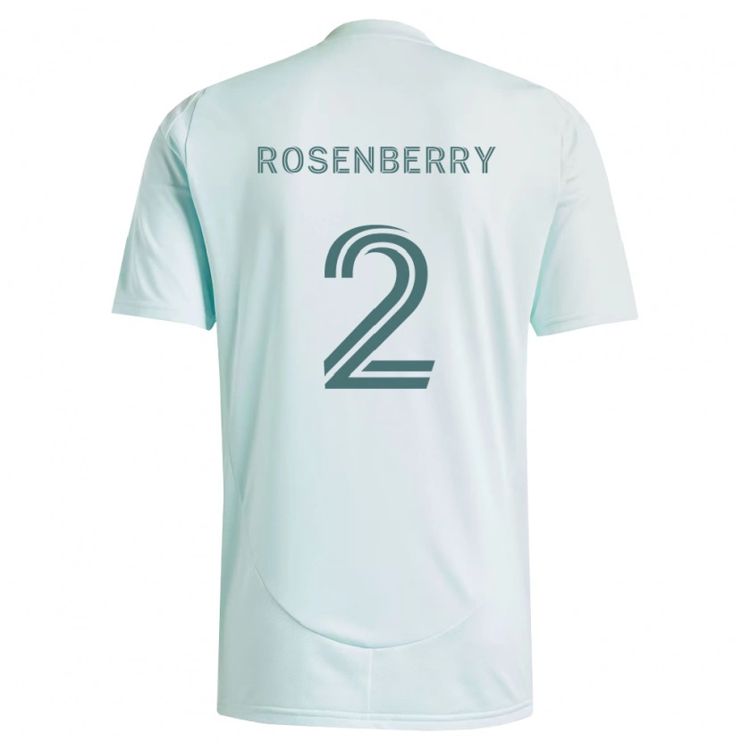 Danxen Homem Camisola Keegan Rosenberry #2 Branco Verde Claro Alternativa 2026/27 Camisa