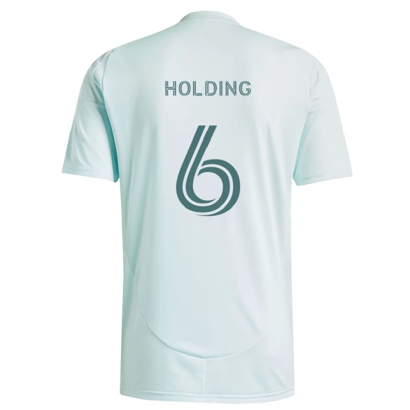 Danxen Homem Camisola Rob Holding #6 Branco Verde Claro Alternativa 2026/27 Camisa