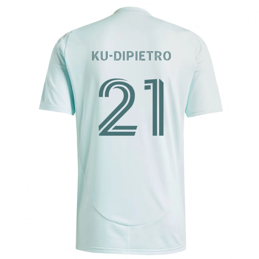 Danxen Homem Camisola Theodore Ku-Dipietro #21 Branco Verde Claro Alternativa 2026/27 Camisa