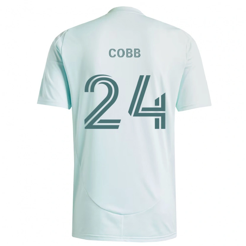 Danxen Homem Camisola Noah Cobb #24 Branco Verde Claro Alternativa 2026/27 Camisa