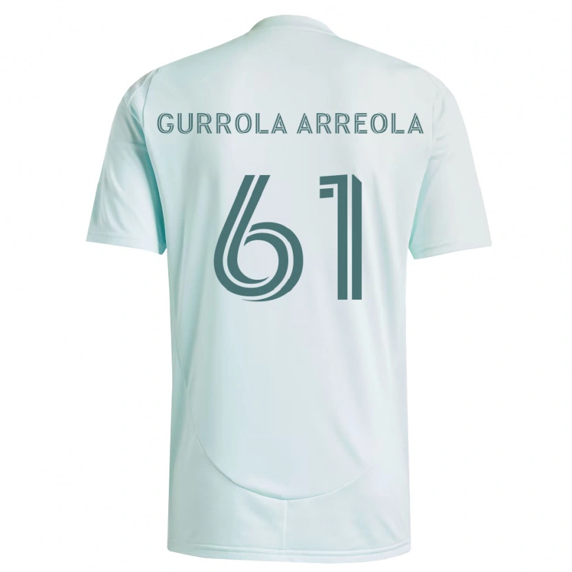 Danxen Homem Camisola Diego Gurrola Arreola #61 Branco Verde Claro Alternativa 2026/27 Camisa