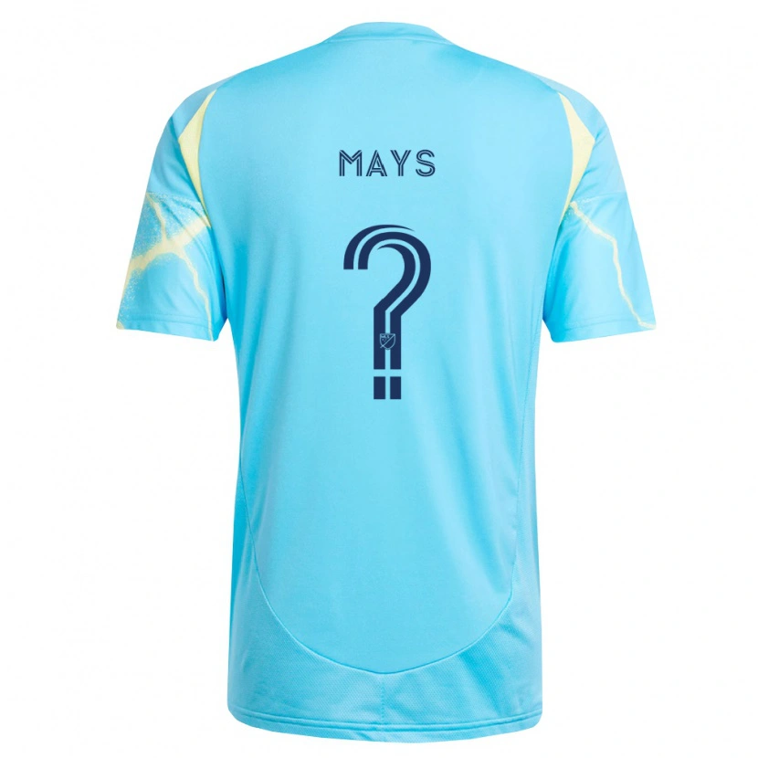 Danxen Homem Camisola Jacob Mays #0 Azul Claro Preto Amarelo Claro Alternativa 2026/27 Camisa
