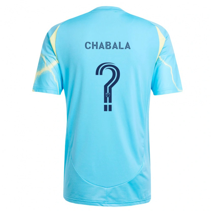 Danxen Homem Camisola Caleb Chabala #0 Azul Claro Preto Amarelo Claro Alternativa 2026/27 Camisa