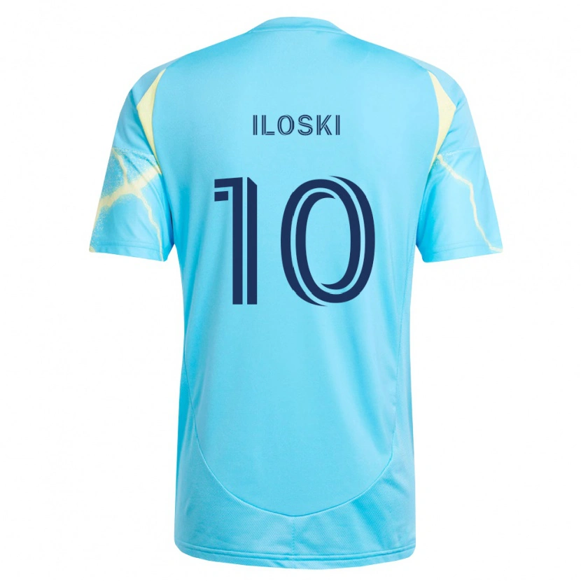 Danxen Homem Camisola Milan Iloski #10 Azul Claro Preto Amarelo Claro Alternativa 2026/27 Camisa