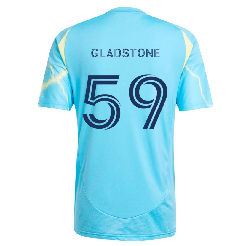 Danxen Homem Camisola Tyler Gladstone #59 Azul Claro Preto Amarelo Claro Alternativa 2026/27 Camisa