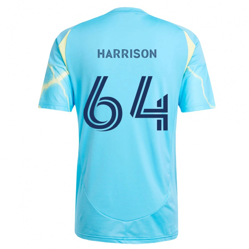 Danxen Homem Camisola Joshua Harrison #64 Azul Claro Preto Amarelo Claro Alternativa 2026/27 Camisa
