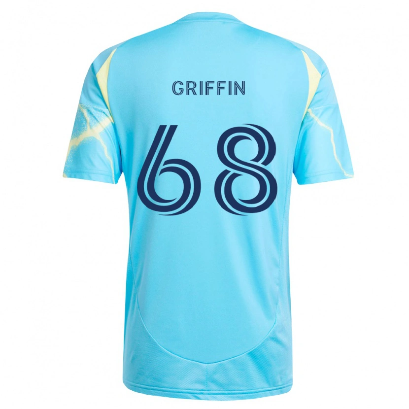 Danxen Homem Camisola Jordan Griffin #68 Azul Claro Preto Amarelo Claro Alternativa 2026/27 Camisa