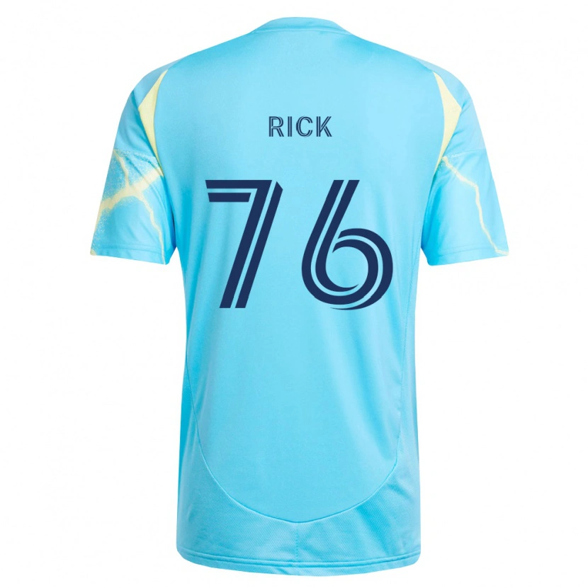 Danxen Homem Camisola Andrew Rick #76 Azul Claro Preto Amarelo Claro Alternativa 2026/27 Camisa