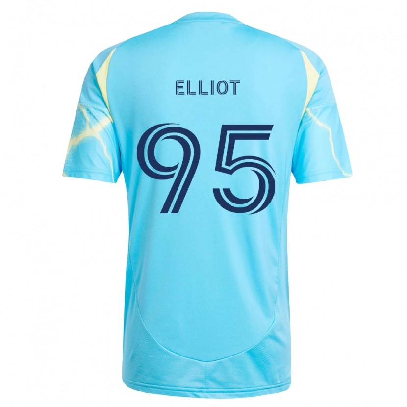 Danxen Homem Camisola Daniel Elliot #95 Azul Claro Preto Amarelo Claro Alternativa 2026/27 Camisa