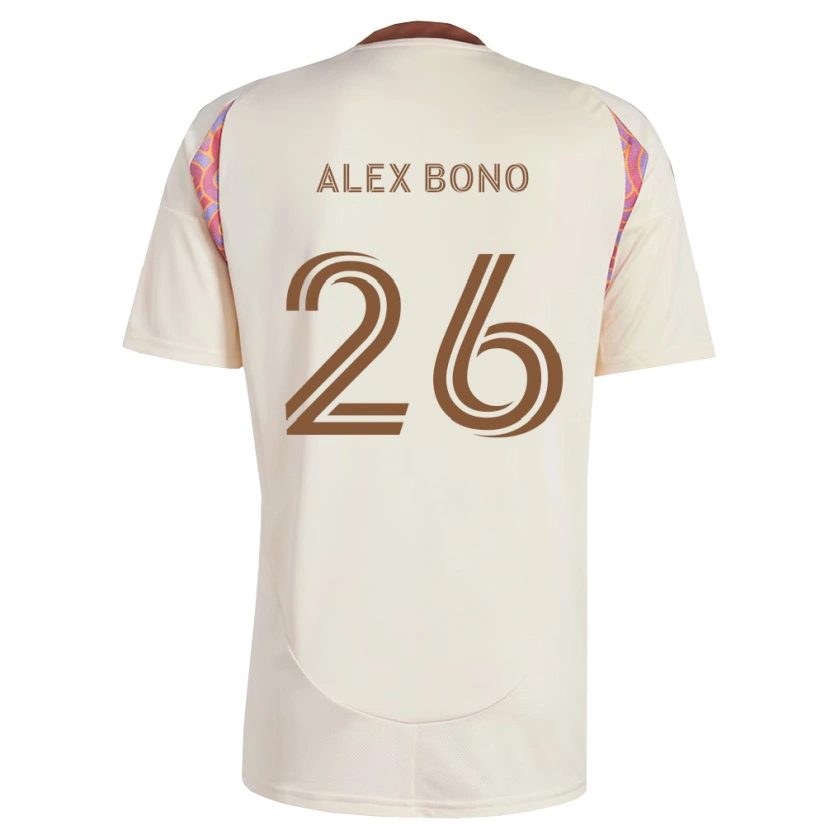 Danxen Homem Camisola Alex Bono #26 Rosa Off-White Alternativa 2026/27 Camisa