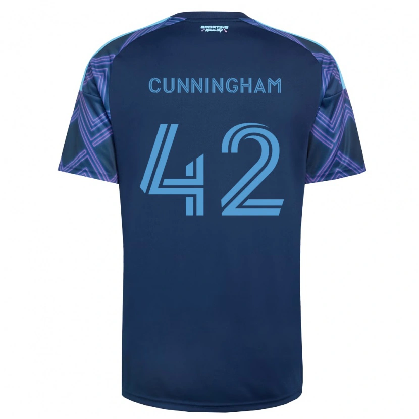Danxen Homem Camisola Alex Cunningham #42 Azul Real Roxo Alternativa 2026/27 Camisa