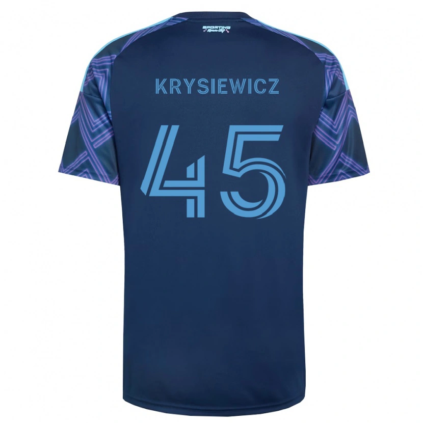 Danxen Homem Camisola Brady Krysiewicz #45 Azul Real Roxo Alternativa 2026/27 Camisa