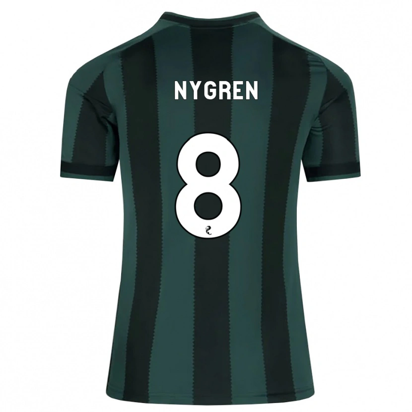 Danxen Homem Camisola Benjamin Nygren #8 Cinza Ardósia Escuro Preto Alternativa 2026/27 Camisa