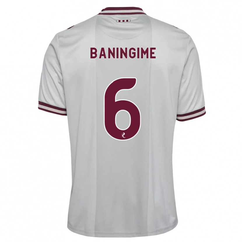 Danxen Homem Camisola Beni Baningime #6 Branco Borgonha Alternativa 2026/27 Camisa