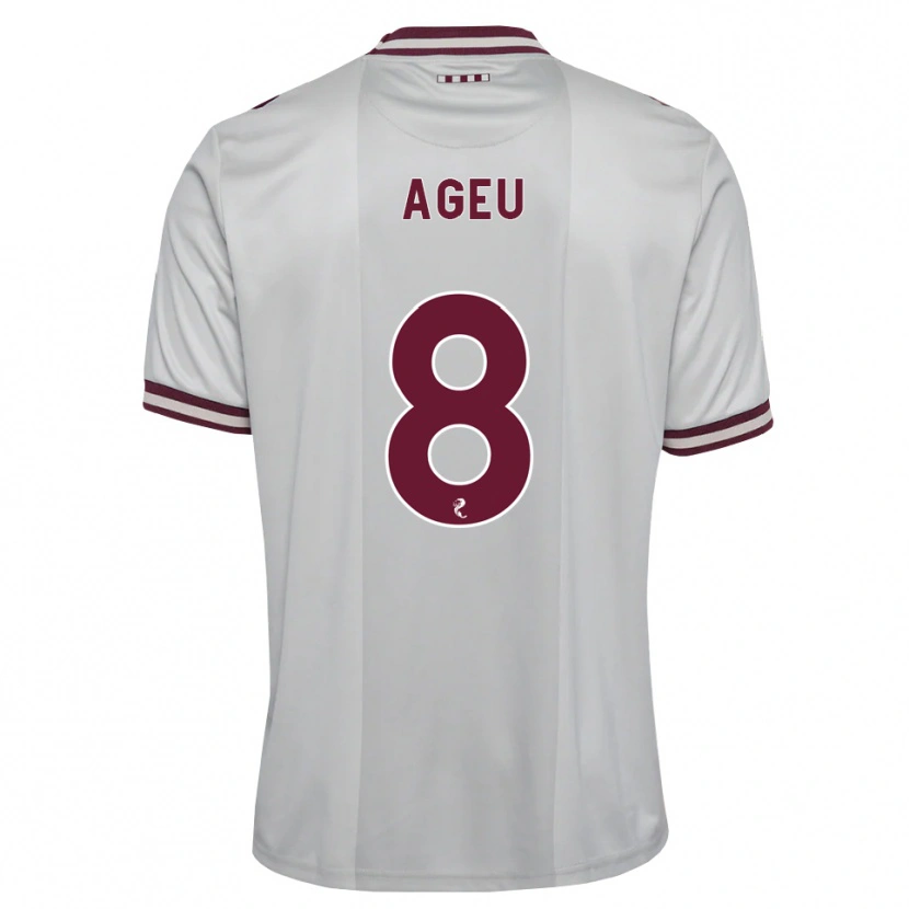 Danxen Homem Camisola Eduardo Ageu Almeida Santos #8 Branco Borgonha Alternativa 2026/27 Camisa