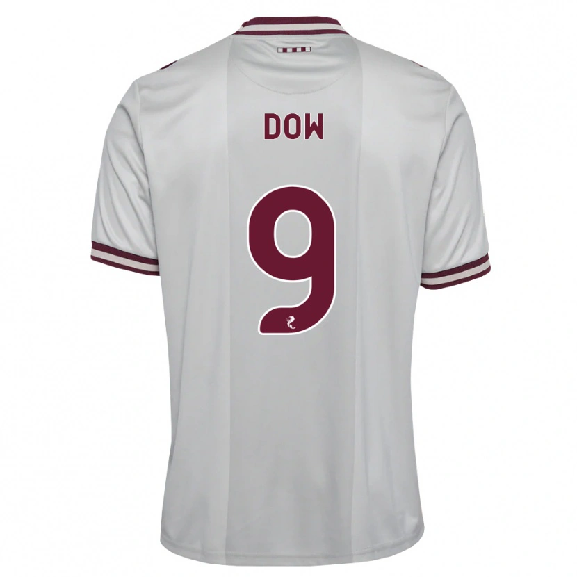 Danxen Homem Camisola Connor Dow #9 Branco Borgonha Alternativa 2026/27 Camisa