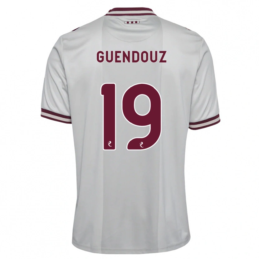Danxen Homem Camisola Sabri Guendouz #19 Branco Borgonha Alternativa 2026/27 Camisa