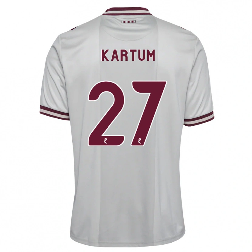 Danxen Homem Camisola Sander Kartum #27 Branco Borgonha Alternativa 2026/27 Camisa