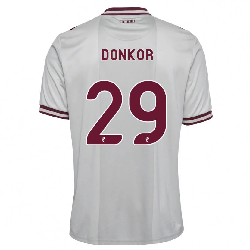 Danxen Homem Camisola Jaedon Donkor #29 Branco Borgonha Alternativa 2026/27 Camisa