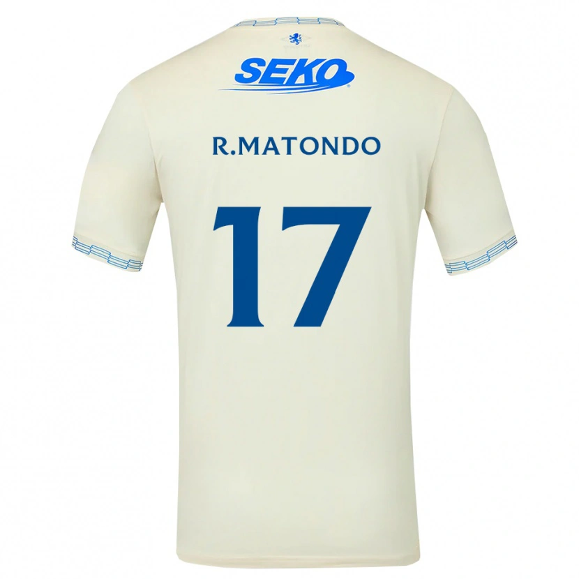 Danxen Homem Camisola Rabbi Matondo #17 Azul Céu Profundo Branco Alternativa 2026/27 Camisa