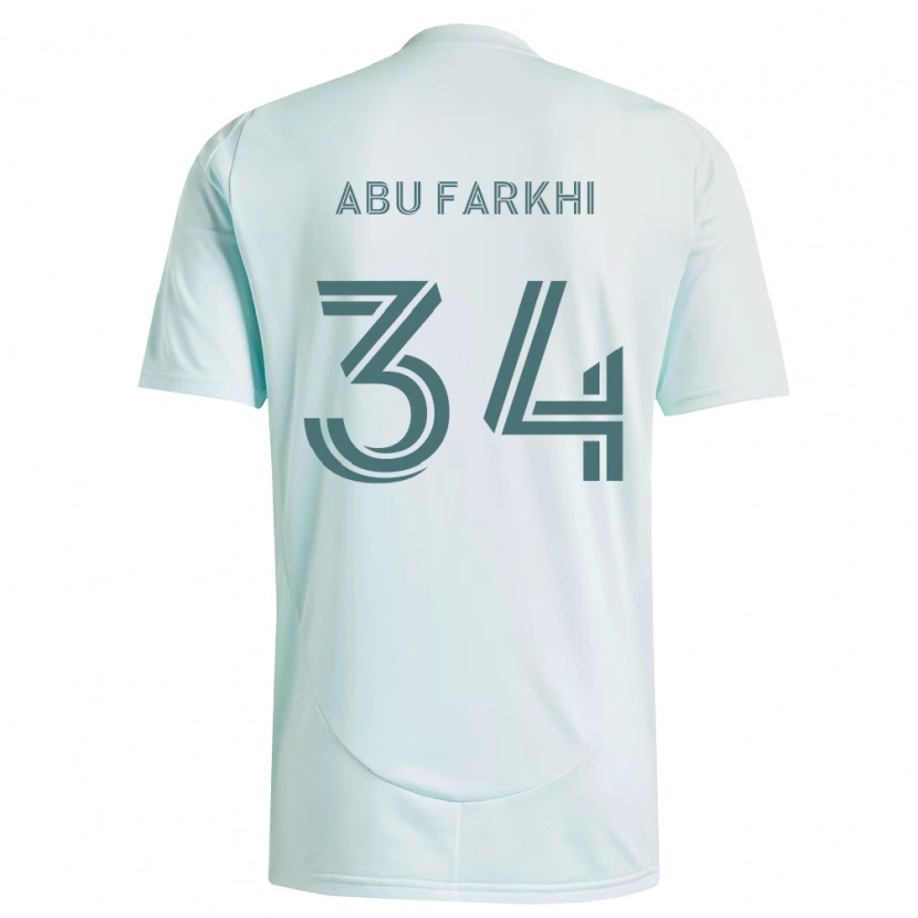 Danxen Homem Camisola Sayed Abu Farkhi #34 Branco Verde Claro Alternativa 2026/27 Camisa